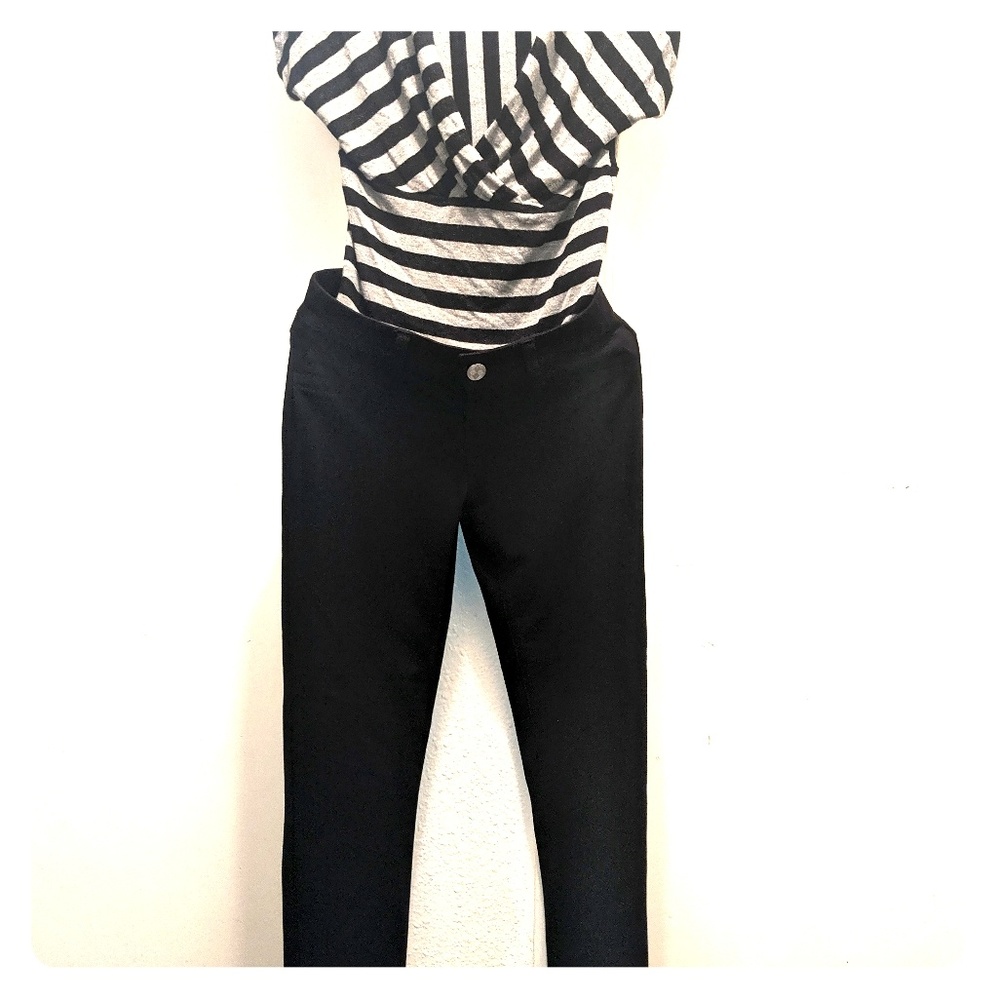 Blk, gray outfit